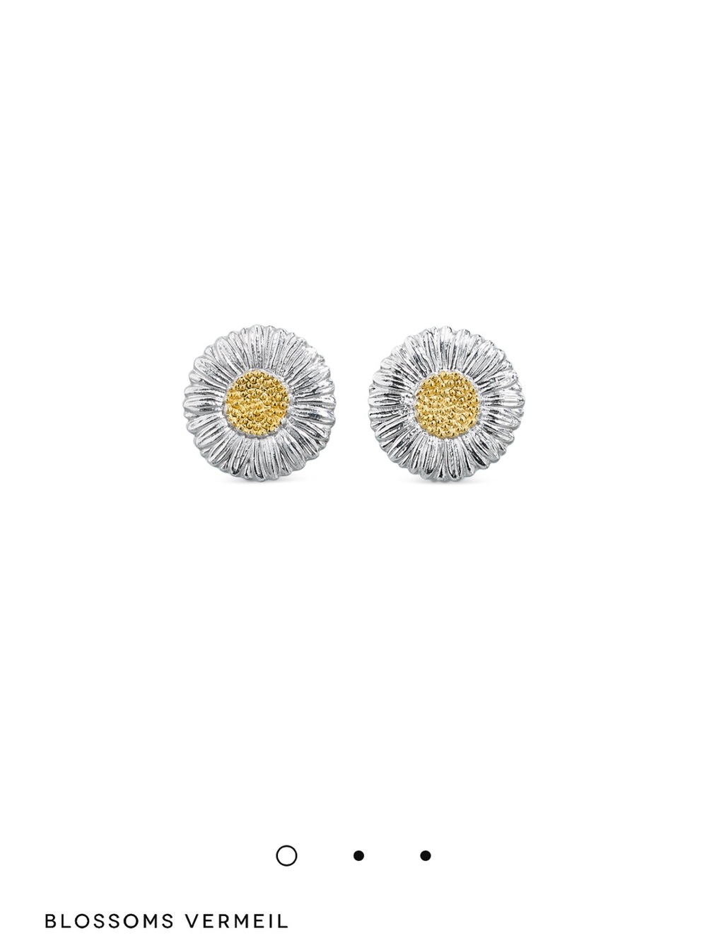 SOLD*Blossoms Vermeil Silver & Gold Daisy Earrings